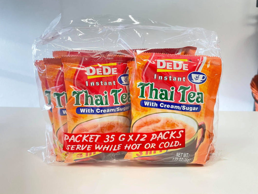 DEDE Instant Thai Tea w/ Cream & Sugar (35gX12packs)
