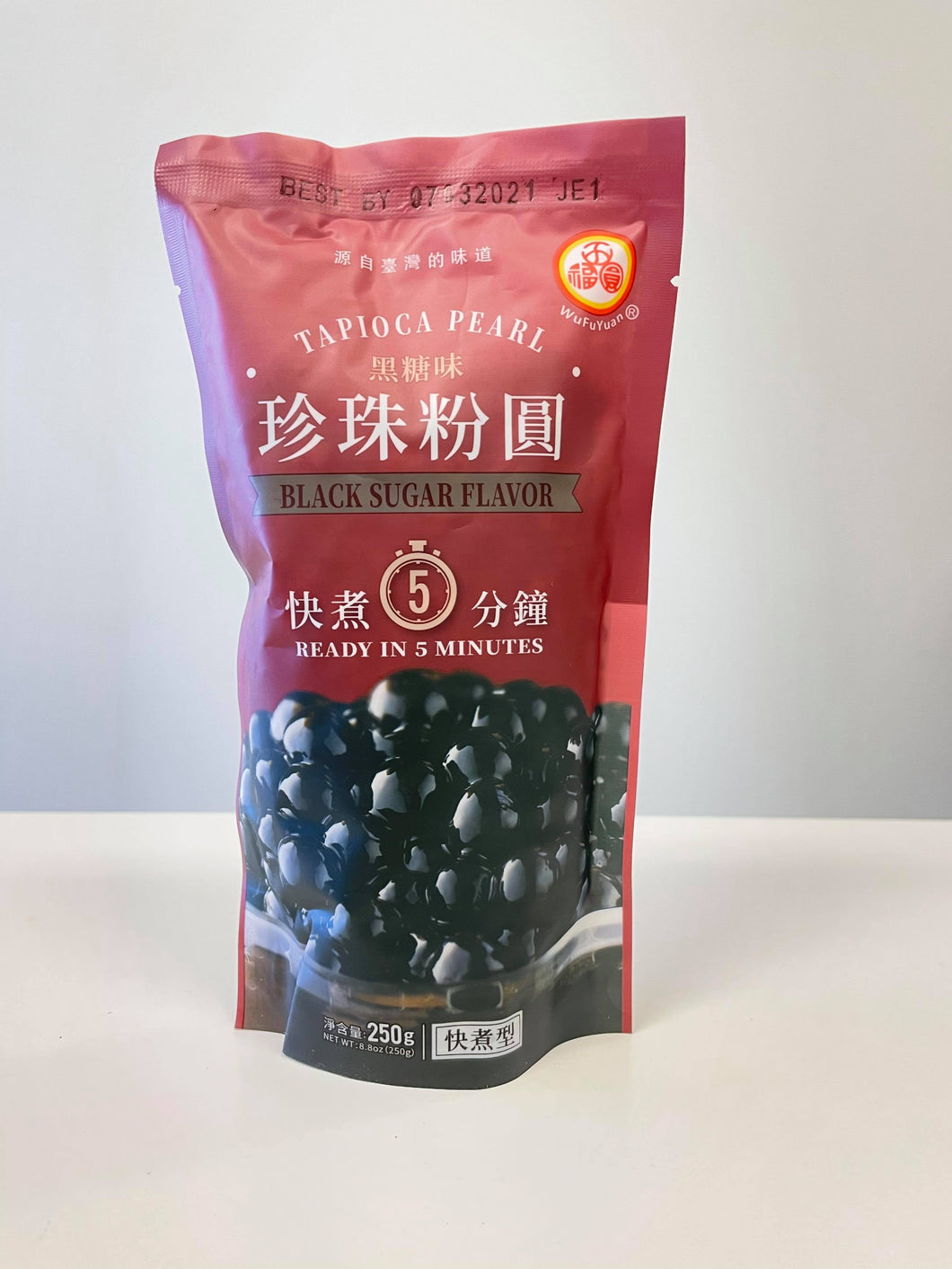 WuFuYuan Tapioca Pearl - Black Sugar Flavor (Ready in 5 Minutes) 8.8oz
